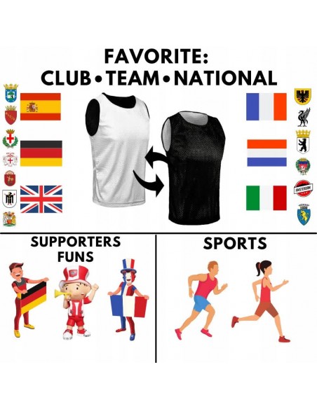 Sportowa Dwustronna na Mecze Zawody Reversible Bieganie Treningi Klub Drużyna Firma Uczelnia Szkoła