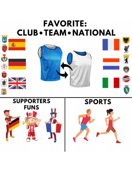 Sportowa Dwustronna na Mecze Zawody Reversible Bieganie Treningi Klub Drużyna Firma Uczelnia Szkoła