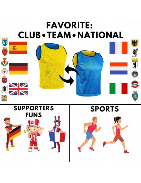 Sportowa Dwustronna na Mecze Zawody Reversible Bieganie Treningi Klub Drużyna Firma Uczelnia Szkoła