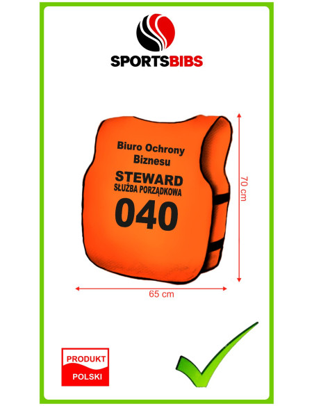 Kamizelka Steward Służba Informacyjna Wolontariusz Foto Media Tv Obsługa Stadionowa Kamizelki
