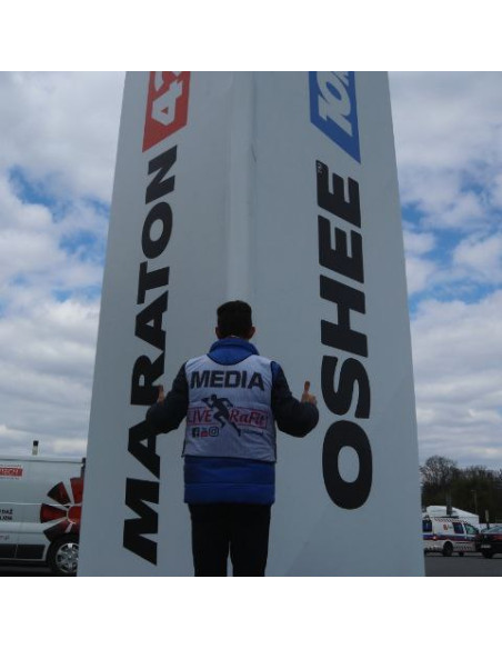 Kamizelka Steward Służba Informacyjna Wolontariusz Foto Media Tv Obsługa Stadionowa Kamizelki